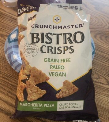 Margherita Pizza Crispy, Popped Cassava Snacks Bistro Crisps, Margherita Pizza