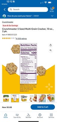 5-Seed Sesame, Flax, Quinoa, Amaranth, Chia, Multi-Grain Crunchy, Baked Rice Crackers, 5-Seed