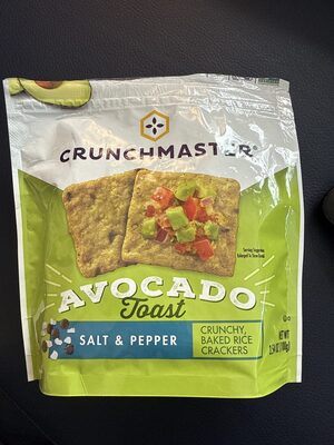 Salt & Pepper Avocado Toast Crunchy Baked Rice Crackers