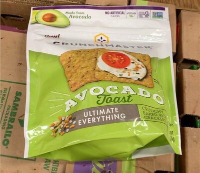 Avocado Toast Ultimate Everything Crunchy, Baked Rice Crackers
