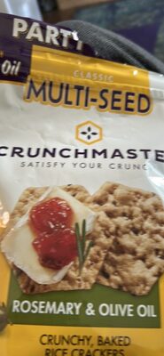 Rosemary & Olive Oil Multi-Seed Crunchy, Baked Rice Crackers, Rosemary & Olive Oil