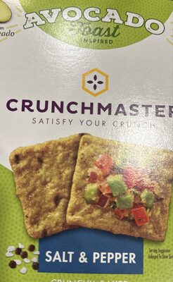 Salt & Pepper Avocado Toast Crunchy, Baked Rice Crackers, Salt & Pepper