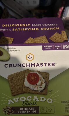Ultimate Everything Avocado Toast Crunchy, Baked Rice Crackers, Ultimate Everything