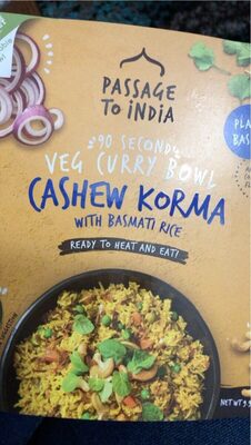 Cashew Korma With Basmati Rice Veg Curry Bowl, Cashew Korma With Basmati Rice