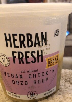 Vegan Chick'N Orzo Soup, Chicken; Orzo