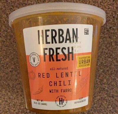 Red Lentil With Farro Chili