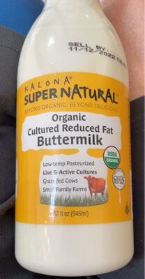 Organic Cultured Reduced Fat Buttermilk