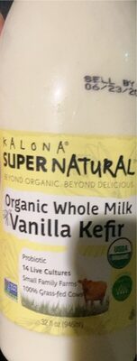 Vanilla Organic Whole Milk Kefir, Vanilla