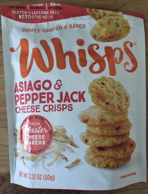 Asiago & Pepper Jack Cheese Crisps, Asiago & Pepper Jack