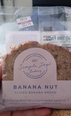Banana Nut Sweetened With Naturally Ripened Bananas & Topped With Crunchy Walnut Pieces Sliced Banana Bread, Banana Nut