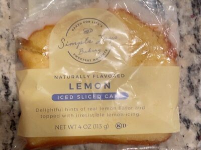 Lemon Flavored Iced Sliced Cake, Lemon