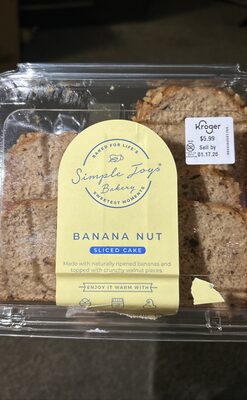 Banana Nut Sliced Banana Bread, Banana Nut