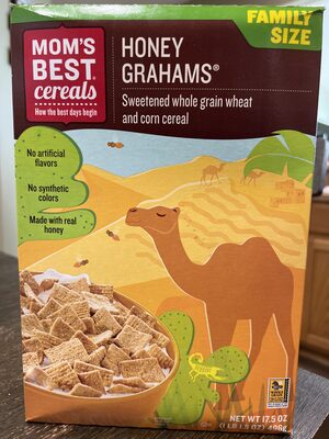 Honey Grahams Sweetened Whole Grain Wheat And Corn Cereal, Honey Grahams
