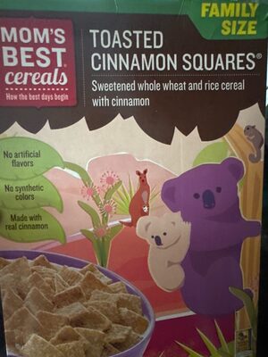Whole Wheat And Rice Cereal With Cinnamon, Toasted Cinnamon Squares