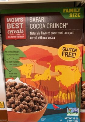 Safari Cocoa Crunch Sweetened Corn Puff Cereal With Real Cocoa, Safari Cocoa Crunch
