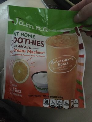 Orange Dream Machine Banana, Peach And Soy Yogurt Alternative With Vanilla Flavoring At Home Smoothies, Orange Dream Machine