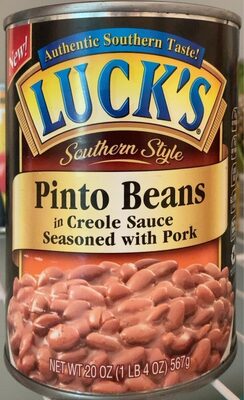 Southern Style Pinto Beans In Creole Sauce Seasoned With Pork, Southern Style