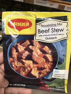 Beef Stew With Onions, Paprika & Tomato Seasoning Mix, Beef Stew