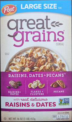 Raisins, Dates & Pecans Cereal, Raisins, Dates & Pecans