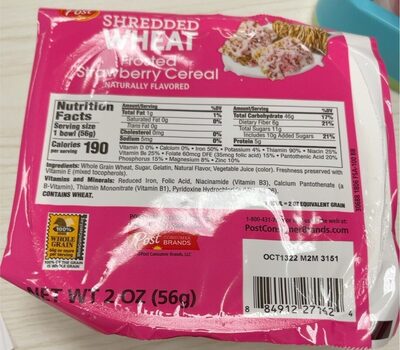Strawberry Frosted Shredded Wheat Flavored Cereal, Strawberry Frosted Shredded Wheat