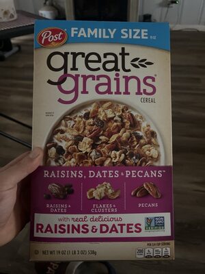 Raisins, Dates & Pecans Cereal, Raisins, Dates & Pecans