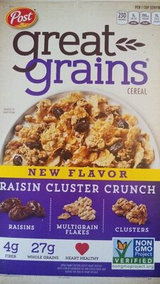 Raisin Cluster Crunch Cereal, Raisin Cluster Crunch