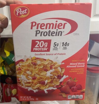 Mixed Berry Almond Flavored Cereal With Strawberries, Raspberrries & Sliced Almonds, Mixed Berry Almond