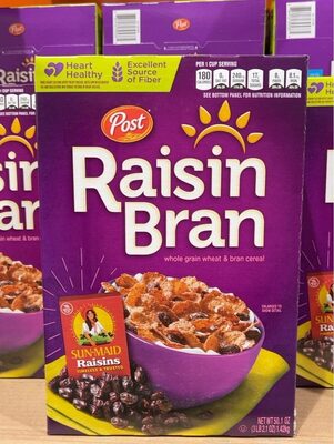 Raisin Bran Whole Grain Wheat & Bran Cereal, Raisin Bran