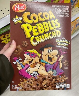 Crunch'D Chocolate Flavored Sweetened Corn And Oat Puffed Cereal With Real Cocoa, Crunch'D Chocolate