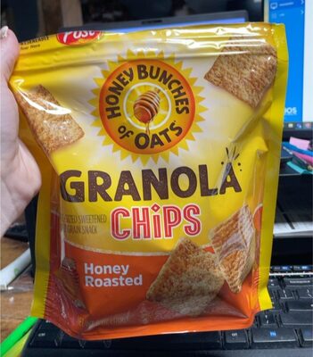 Honey Roasted Bite-Sized Sweetened Multigrain Snack Granola Chips, Honey Roasted