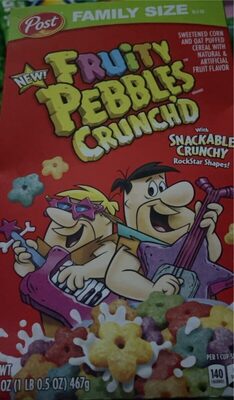 Fruity Pebbles Crunch'D Sweetened Corn And Oat Puffed Cereal, Fruity Pebbles Crunch'D