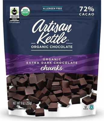 Organic Extra Dark Chocolate Chunks, Extra Dark Chocolate