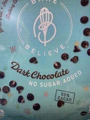55% Cacao Dark Chocolate Baking Chips, Dark Chocolate