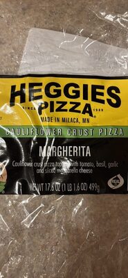 Margherita Cauliflower Crust Pizza Topped With Tomato, Basil, Garlic And Sliced Mozzarella Cheese, Margherita