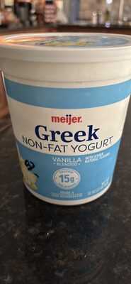 Vanilla Greek Strained Nonfat Yogurt, Vanilla