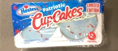 Patriotic Cupcakes Frosted Yellow Cake With Creamy Filling, Patriotic