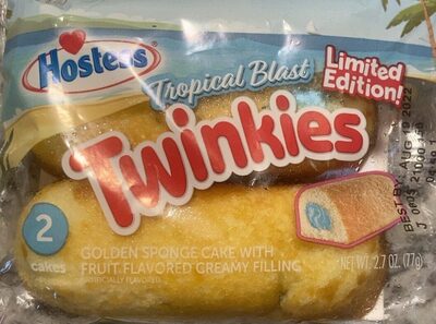 Tropical Blast Golden Sponge Cake With Fruit Flavored Creamy Filling, Tropical Blast