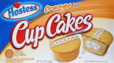 Frosted Orange Flavored Cake With Creamy Filling Cupcakes, Frosted Orange