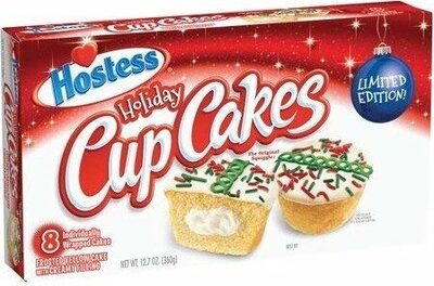 Holiday Cupcakes Frosted Yellow Cake With Creamy Filling, Holiday