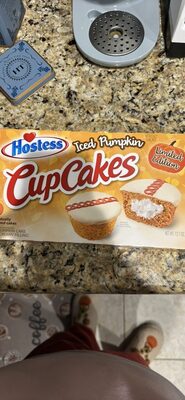 Iced Pumpkin Flavored Cake With Creamy Filling Cupcakes, Iced Pumpkin