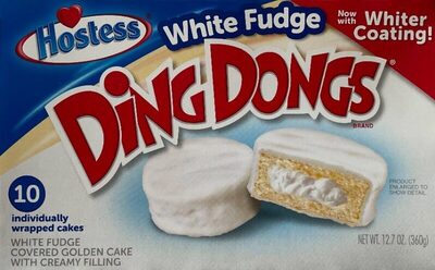 White Fudge Covered Golden Cake With Creamy Filling, White Fudge