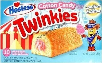 Cotton Candy Golden Sponge Cake With Flavored Cotton Candy Creamy Filling, Cotton Candy