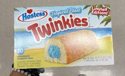 Tropical Blast Golden Sponge Cake With Fruit Flavored Creamy Filling, Tropical Blast