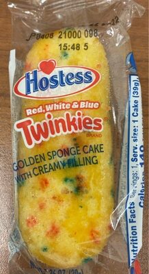 Red, White & Blue Golden Sponge Cake With Creamy Filling, Red, White & Blue