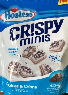 Cookies & Creme Flavored Cr!Spy Minis Wafer Snacks, Cookies & Creme