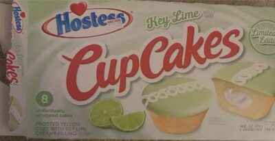 Key Lime Flavored Frosted Yellow Cake With Key Lime Creamy Filling Cup Cakes, Key Lime
