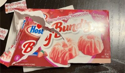 Strawberry Cheesecake Baby Bundts Mini Cakes With Icing Exchange Pack, Strawberry Cheesecake