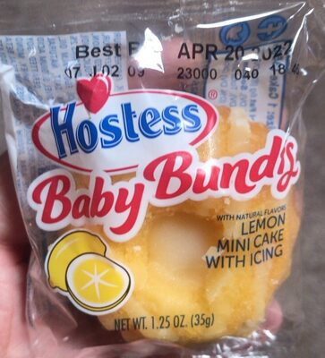 Lemon Baby Bundts Mini Cake With Icing, Lemon