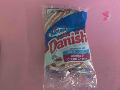 Berries & Cream Cheese With Icing Danish, Berries & Cream Cheese With Icing