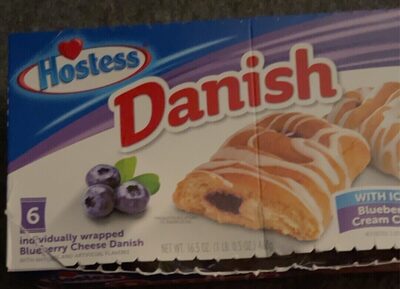 Blueberry & Cream Cheese With Icing Danish, Blueberry & Cream Cheese With Icing